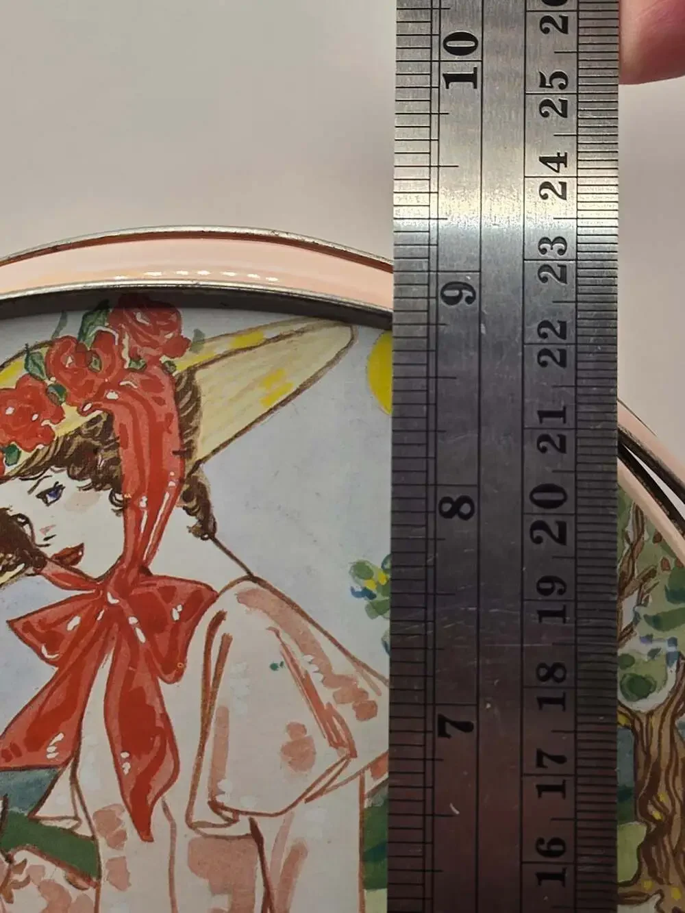 VTG Deer Park Baking Co. Picnic Cookie Tin with Shepherdess Illustration
